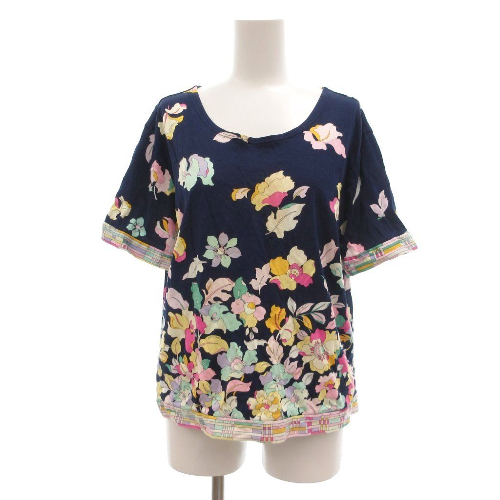 レオナールスポーツ LEONARD SPORT Tシャツ カットソー 44 紺 ネイビー