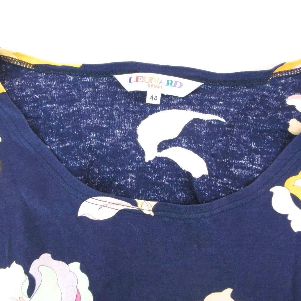 レオナールスポーツ LEONARD SPORT Tシャツ カットソー 44 紺 ネイビー