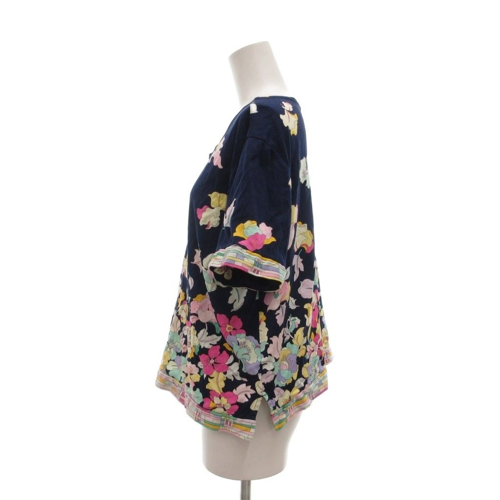 レオナールスポーツ LEONARD SPORT Tシャツ カットソー 44 紺 ネイビー