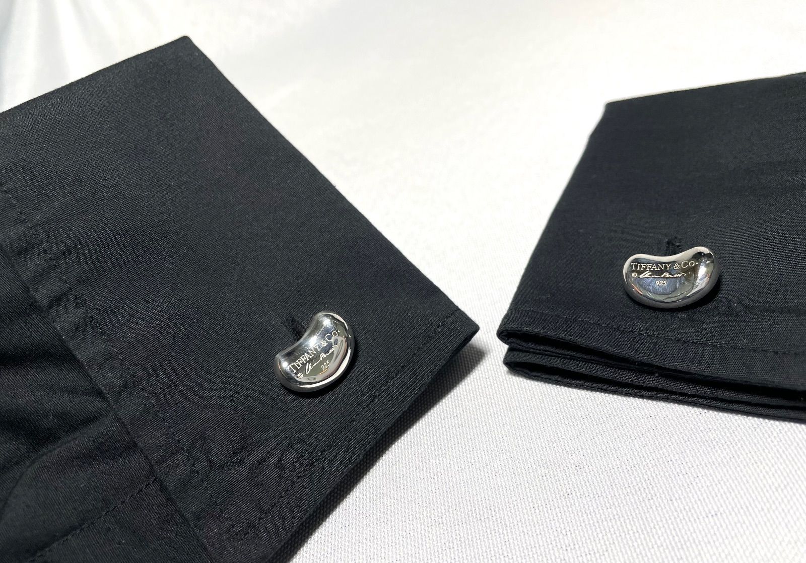 TIFFANY ティファニー エルサペレッティ ビーン ロゴ文字 カフス