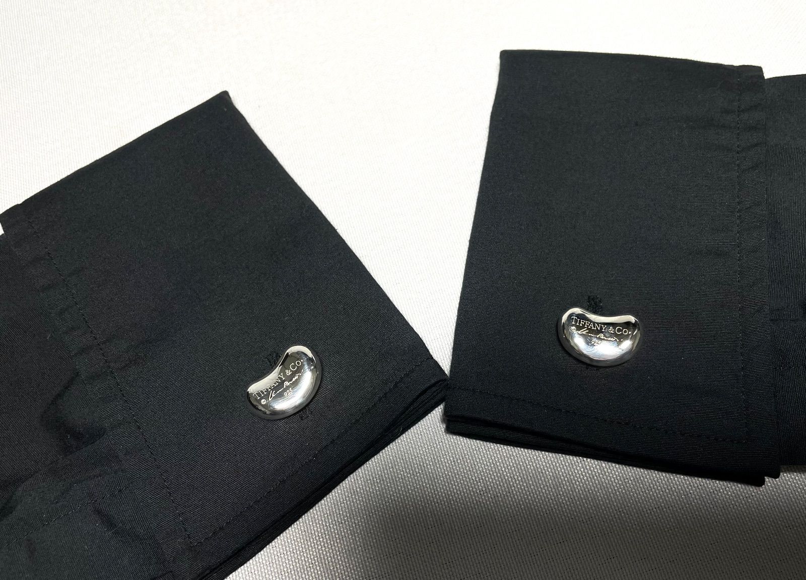 TIFFANY ティファニー エルサペレッティ ビーン ロゴ文字 カフス