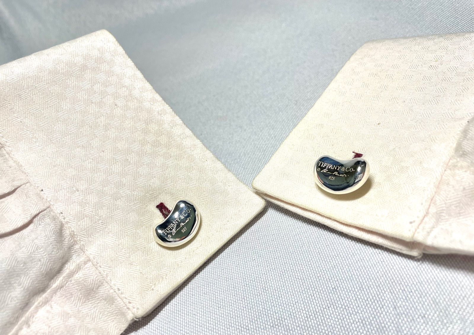 TIFFANY ティファニー エルサペレッティ ビーン ロゴ文字 カフス