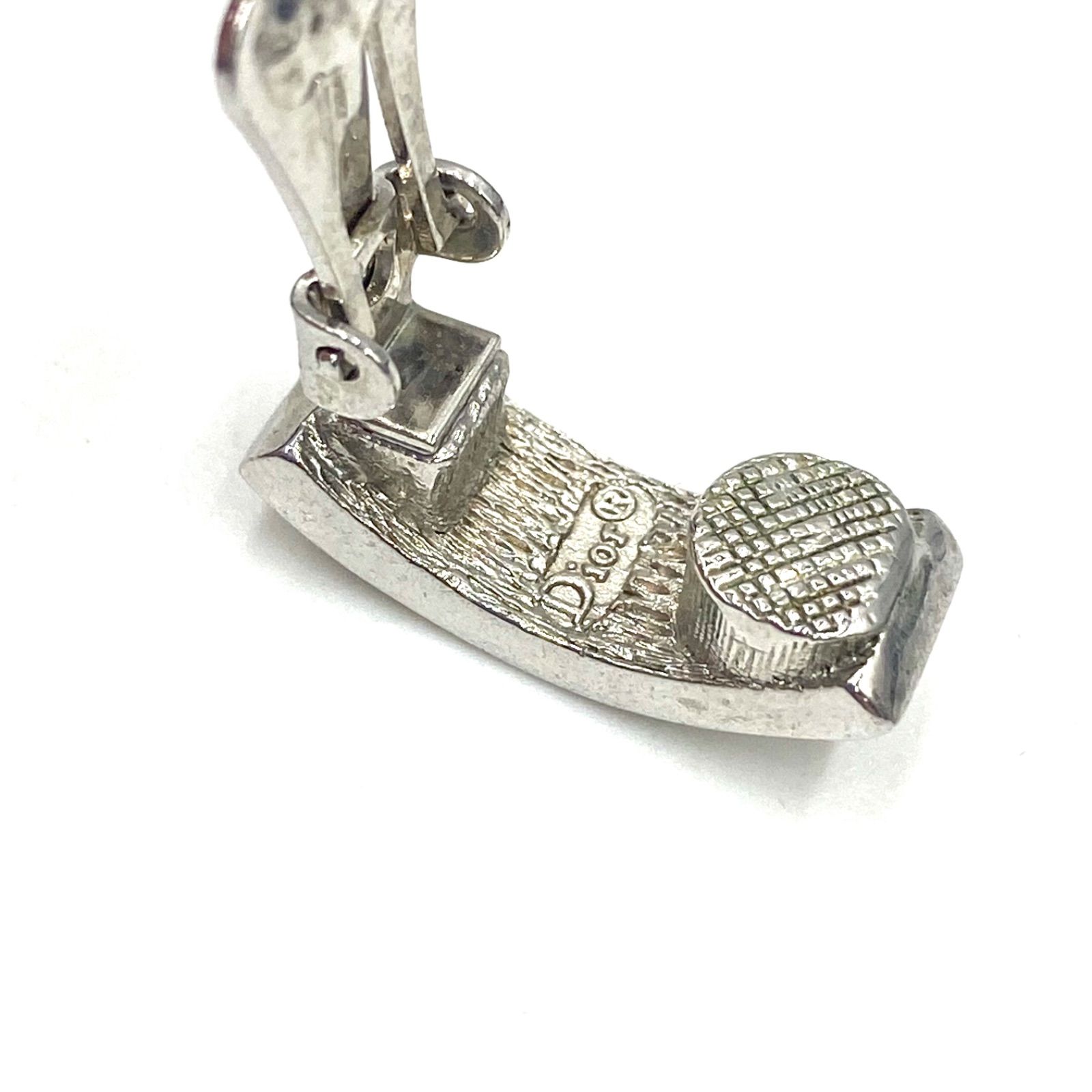 クリスチャンディオール Christian Dior イヤリング フープ シルバー Christian Dior クリスチャン ディオール イヤリング 両耳 ロゴ