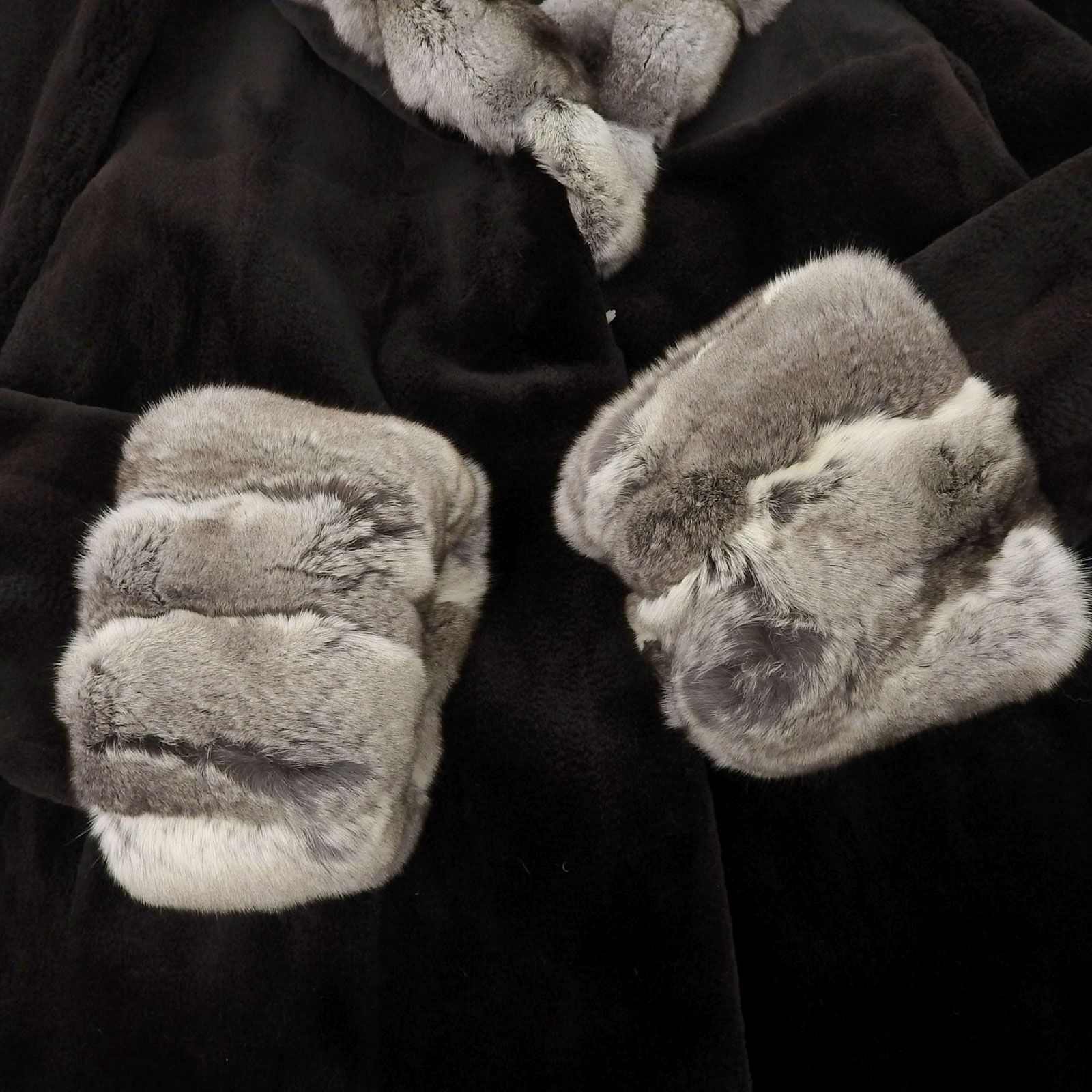 未使用品△シェアードミンク SHEARED MINK チンチラ CHINCHILLA 本毛皮