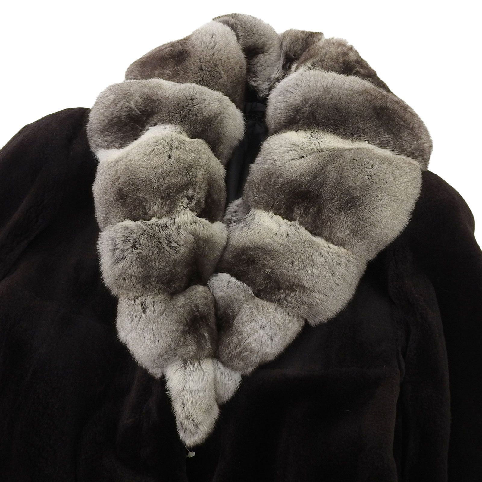 未使用品△シェアードミンク SHEARED MINK チンチラ CHINCHILLA 本毛皮