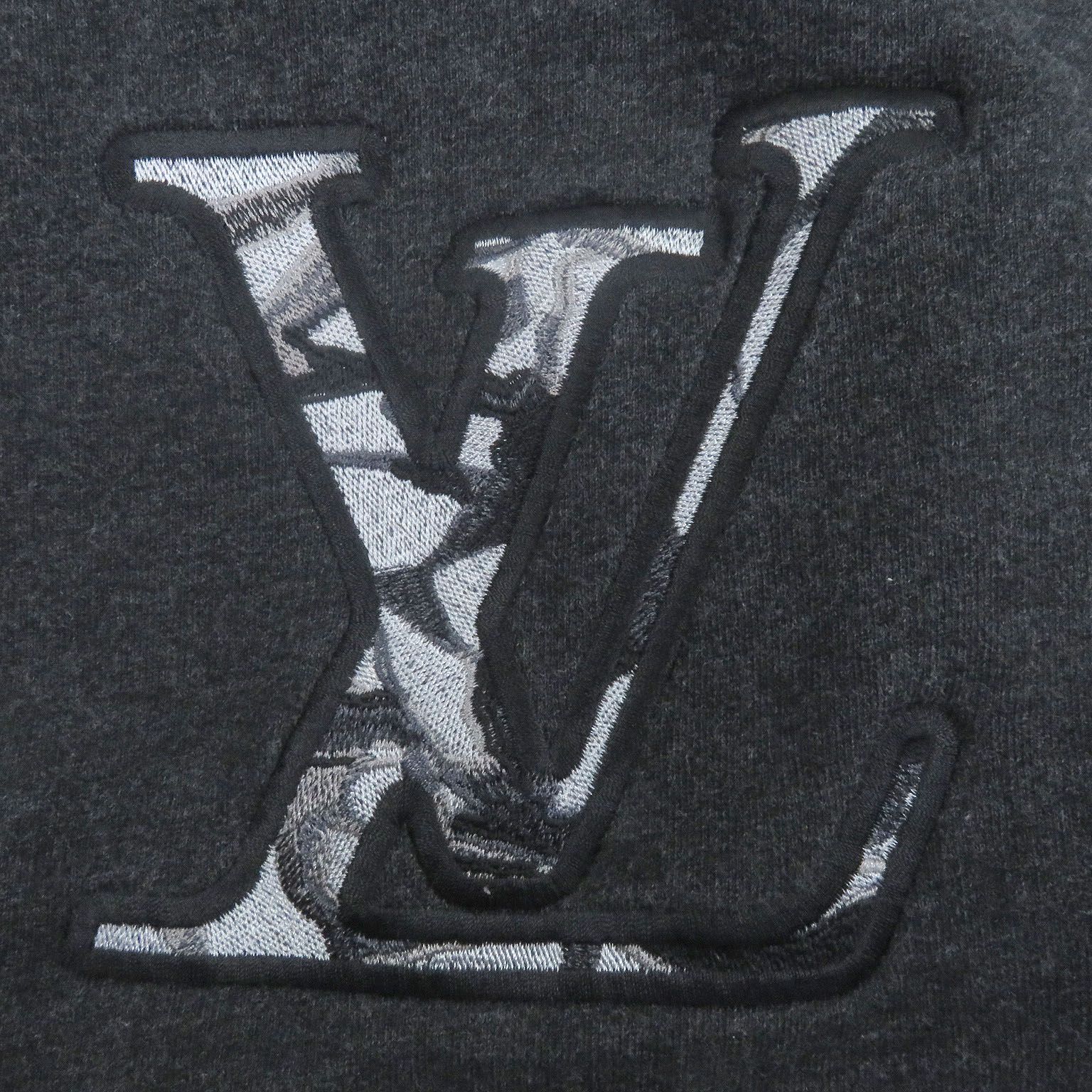 ルイヴィトンLOUIS VUITTONエンブロイダリースウェット美品即発送 ルイヴィトン スウェット LVステッチプリントエンブロイダリー