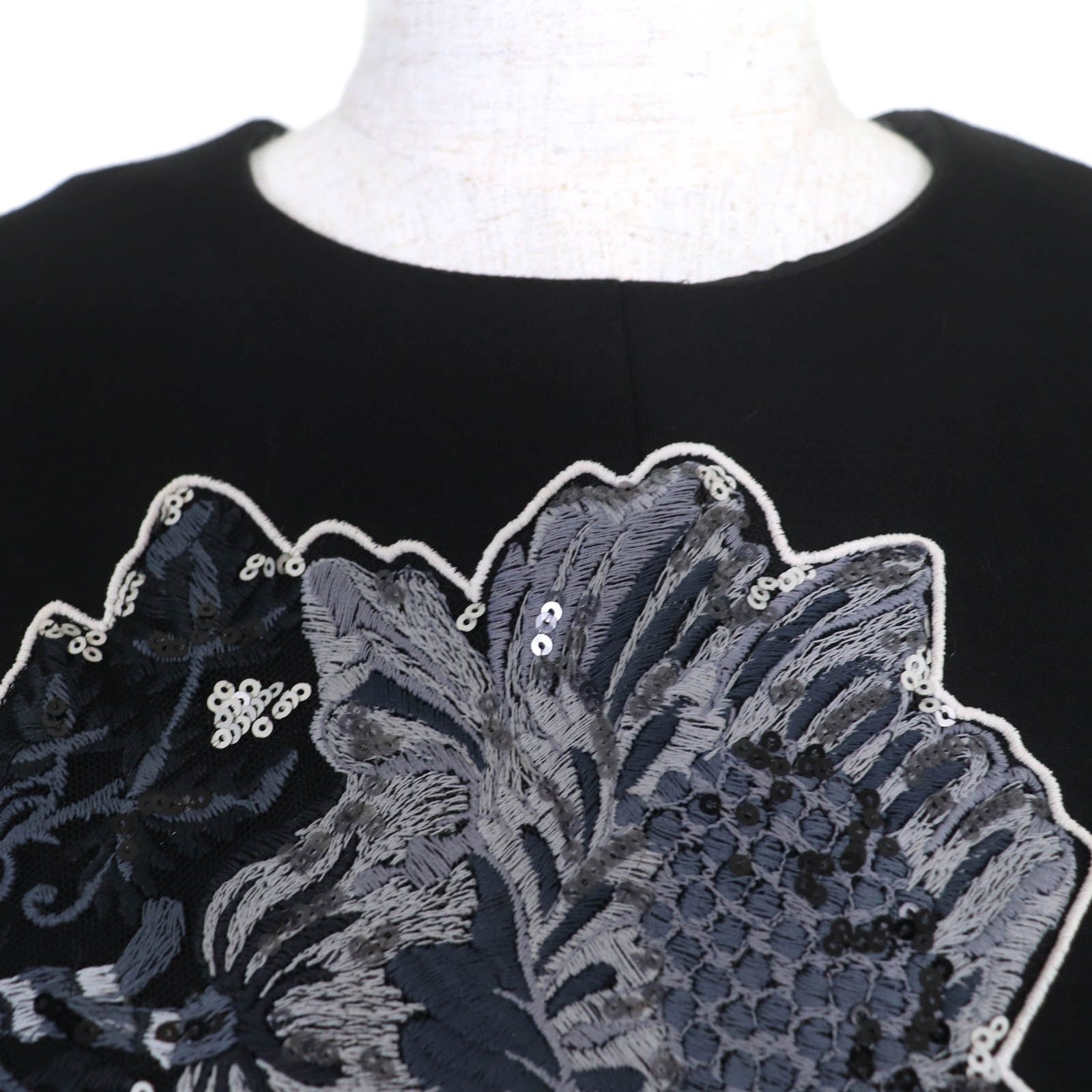 美品☆LOUIS VUITTON ルイヴィトン ロゴ入り刺繡 スパンコール 半袖