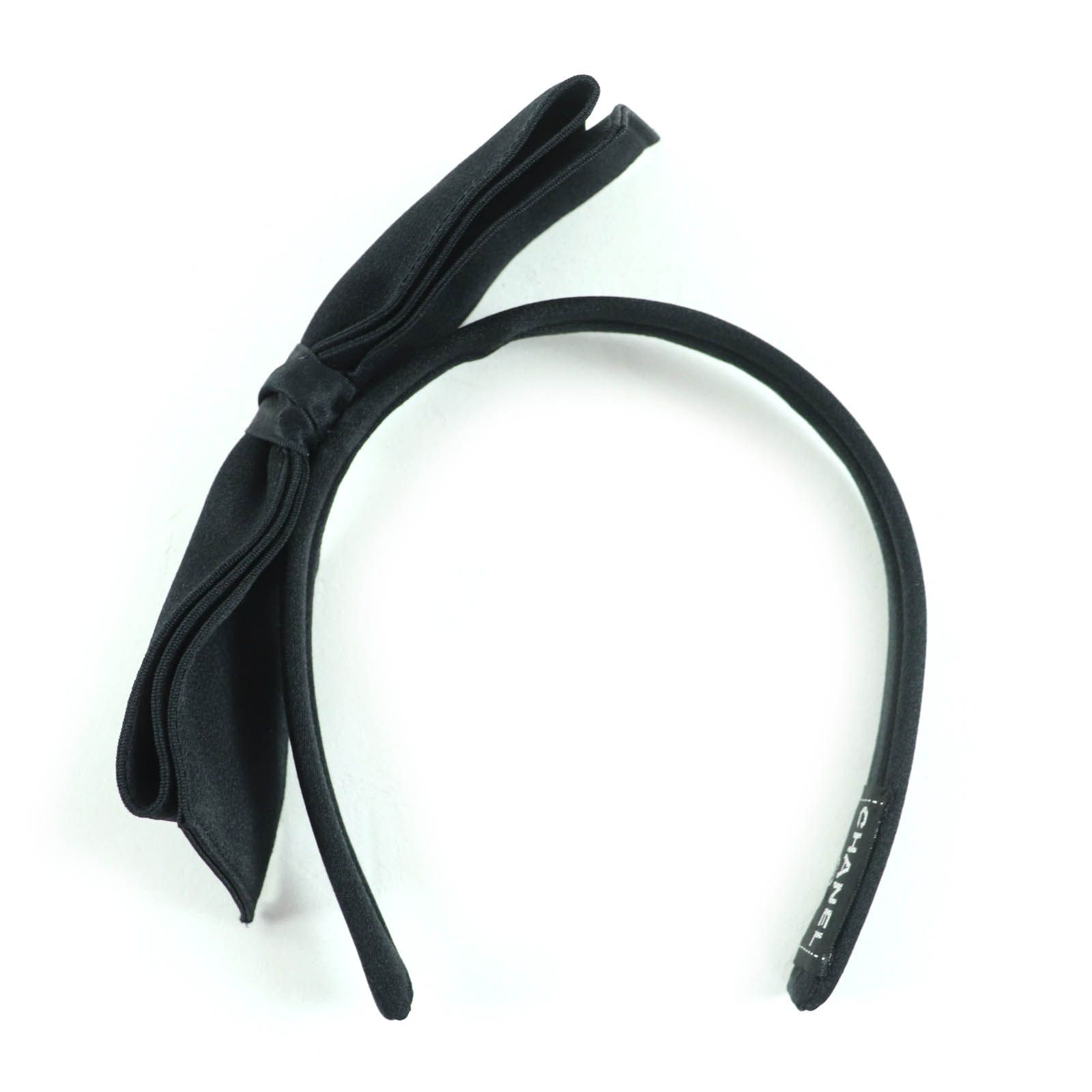 【正規品/美品】CHANELカチューシャ リボン ブラック シャネル 極美品☆CHANEL シャネル リボンデザイン カチューシャ ヘア