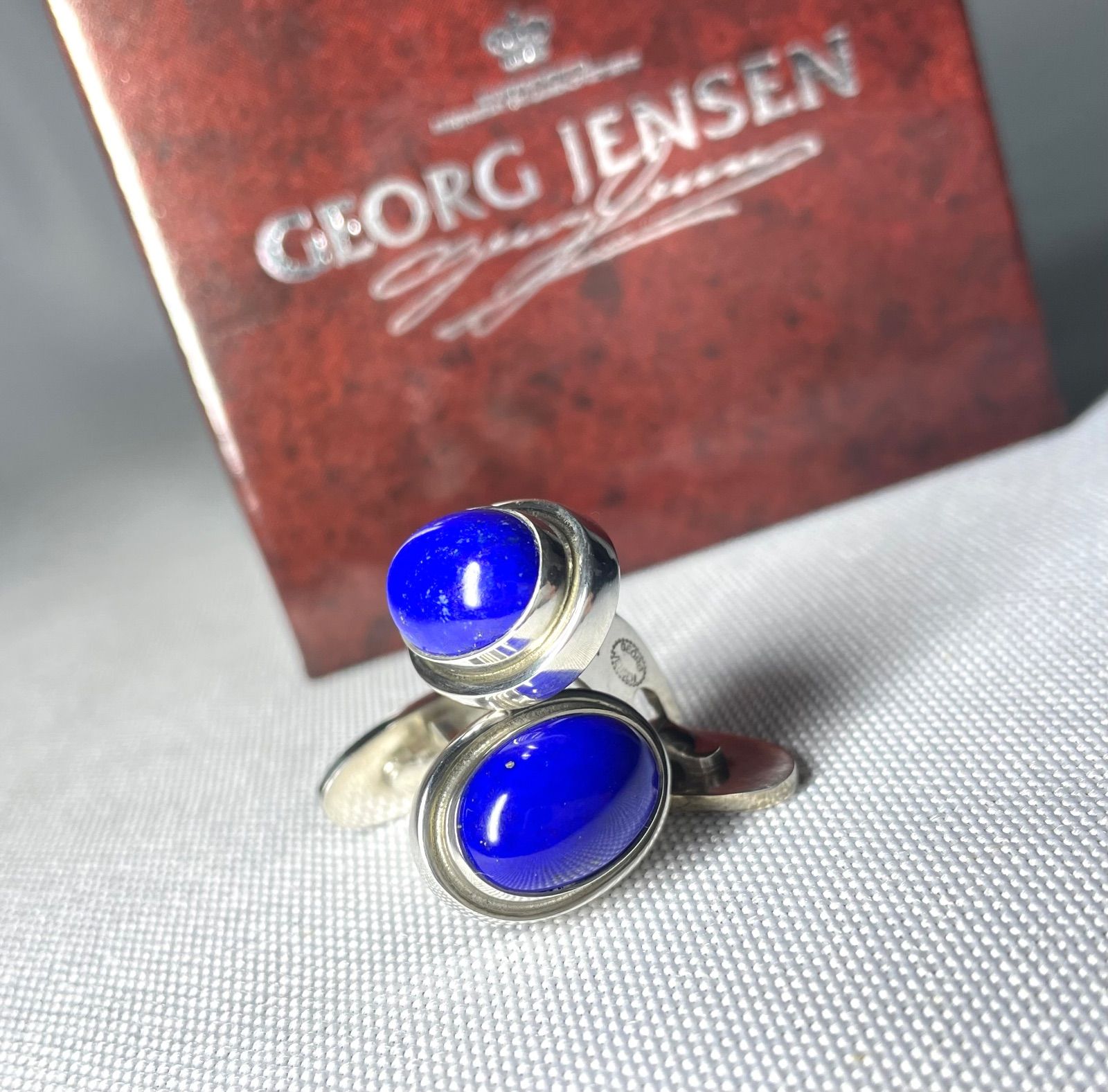 ジョージジェンセンタイピンカフスセット　ラピスラズリ ジョージジェンセンタイピンカフスセット ラピスラズリ Georg Jensen