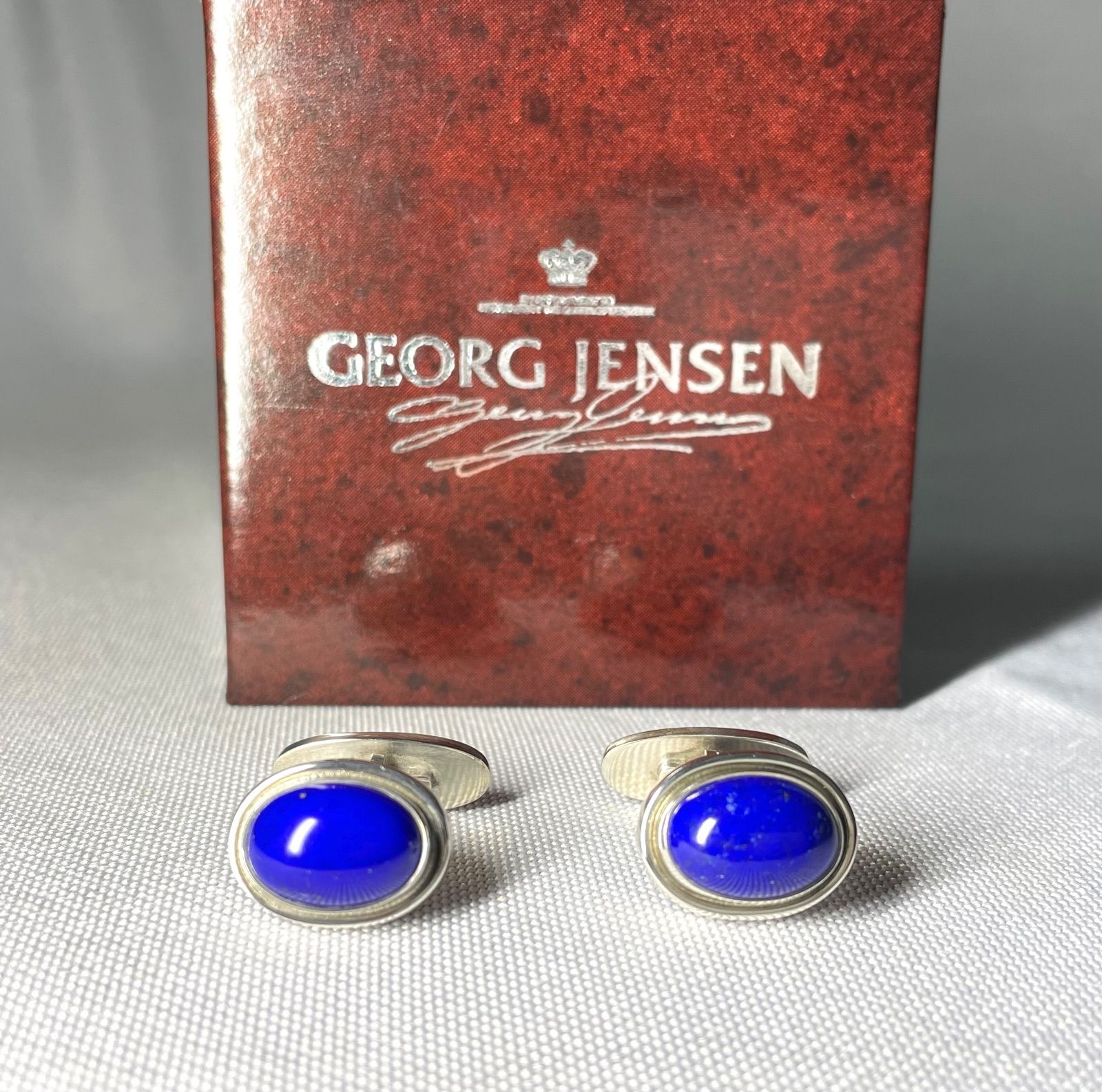 ジョージジェンセンタイピンカフスセット　ラピスラズリ ジョージジェンセンタイピンカフスセット ラピスラズリ Georg Jensen