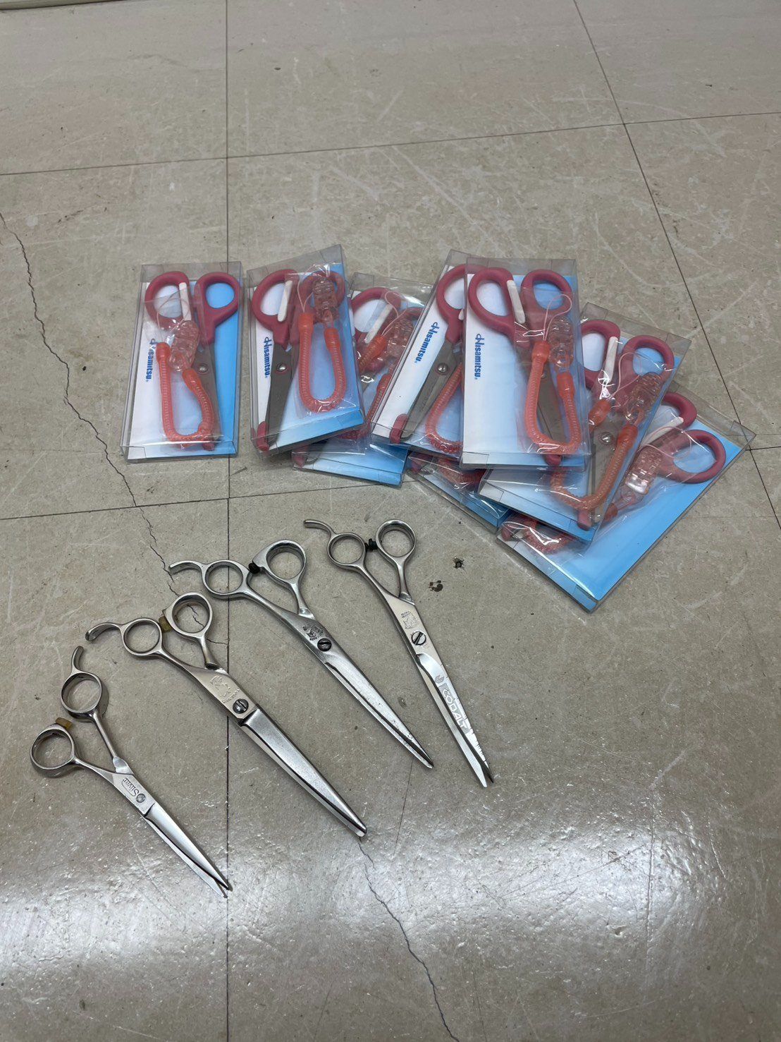 理容ハサミセット 理容ハサミ 美容シザー セニングシザー レザー 散髪