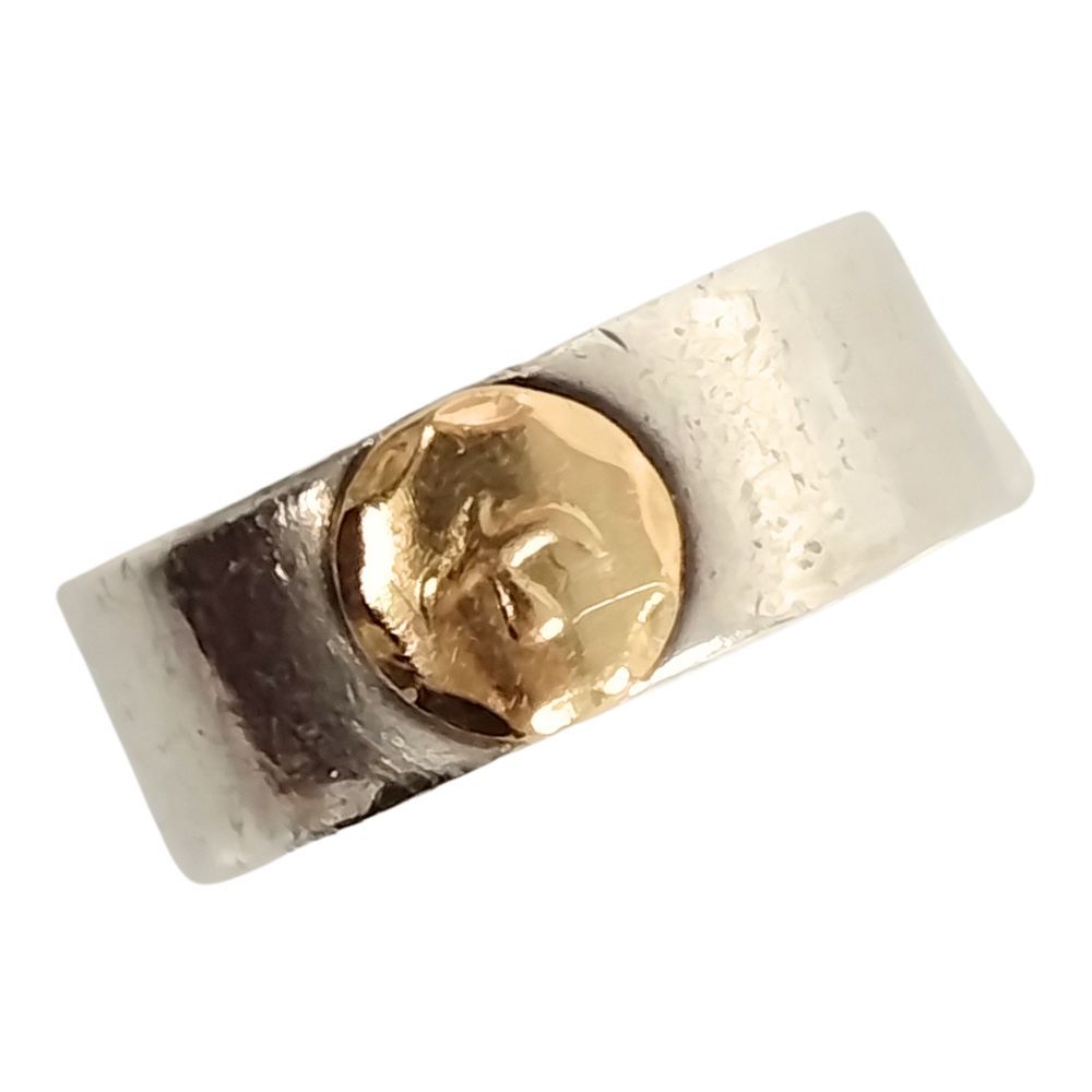 【HOT】 GORO'S ゴローズ 平打ち リング イーグル シルバー ゴールド サイズ18号 正規品 / 40787 リング・指輪