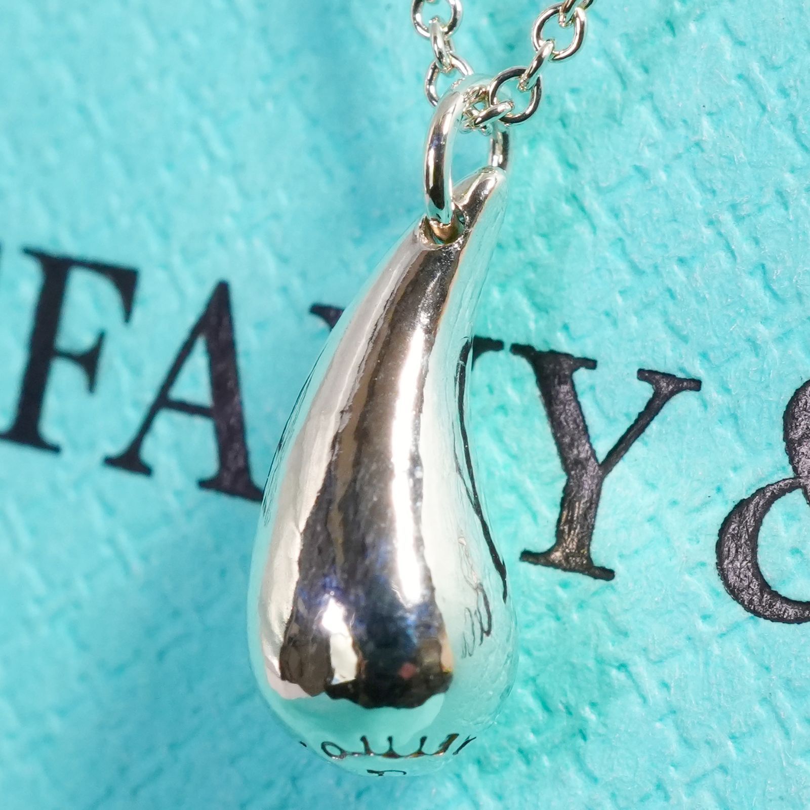 極美品 ティファニー ティアドロップ シルバー925 ネックレス/25-1879