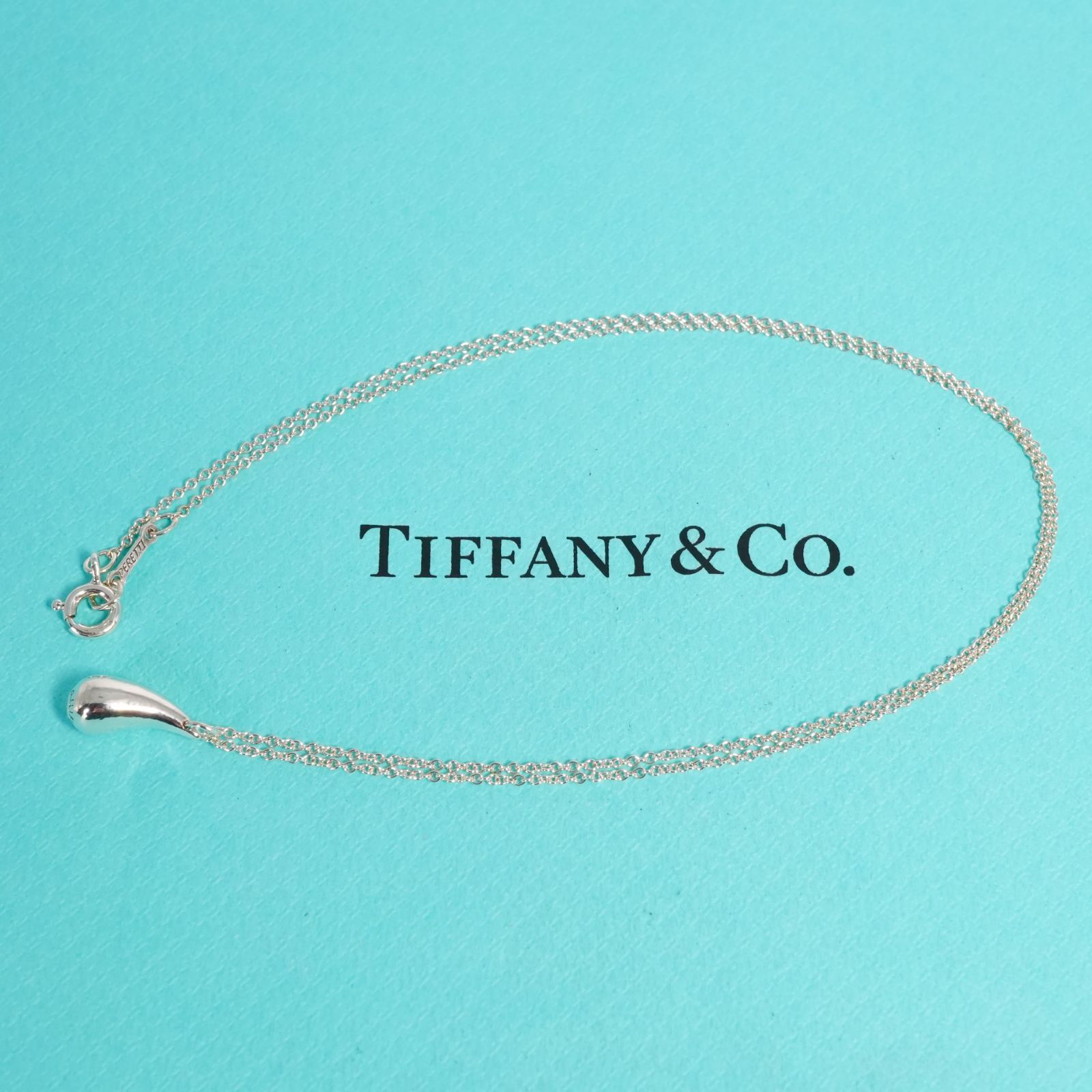 極美品 ティファニー ティアドロップ シルバー925 ネックレス/25-1879