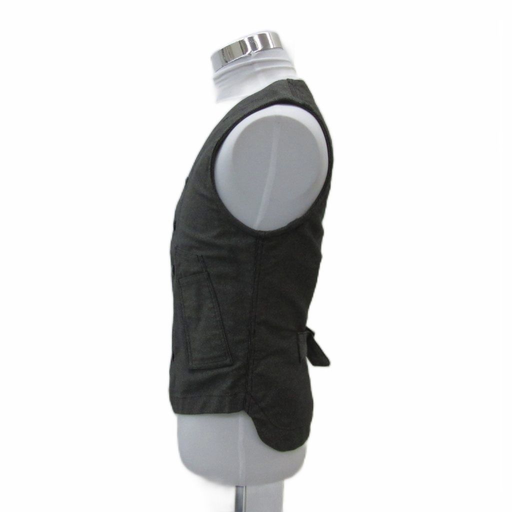 極美品Soundman サウンドマン ワークベスト 表記Mサイズ other - サウンドマン ワークベスト ジレ 36 S グレー ストライプ柄 V