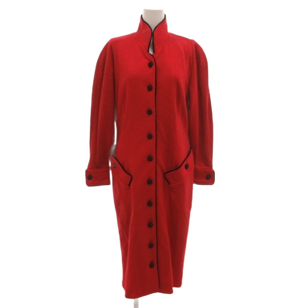 フェンディ FENDI スタンドカラーコート スプリング ウール ロング 40