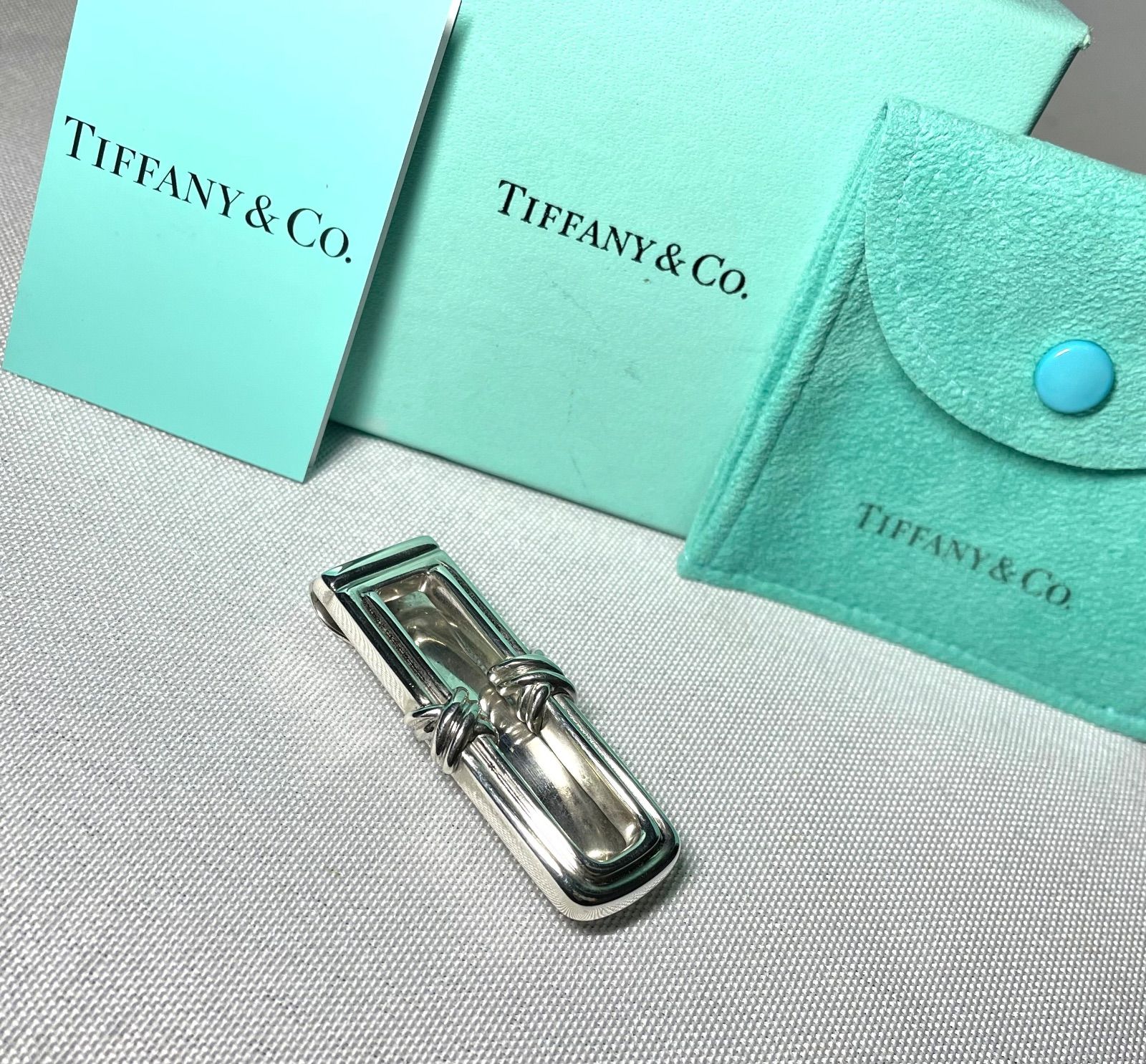 ティファニー　シグネチャー　マネークリップ TIFFANY&Co ティファニー マネークリップ シグネチャー シルバー 925