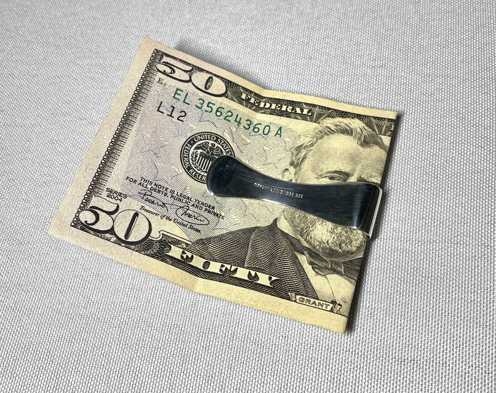 TIFFANY ティファニー シグネチャー ダブルクロス マネークリップ