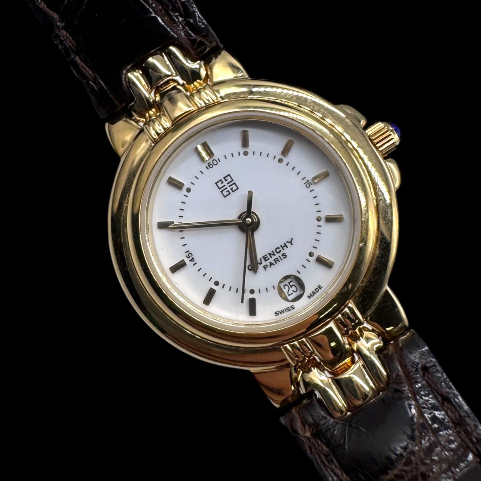 新品電池稼働品 良品 GIVENCHY ジバンシー レディース腕時計 ゴールド