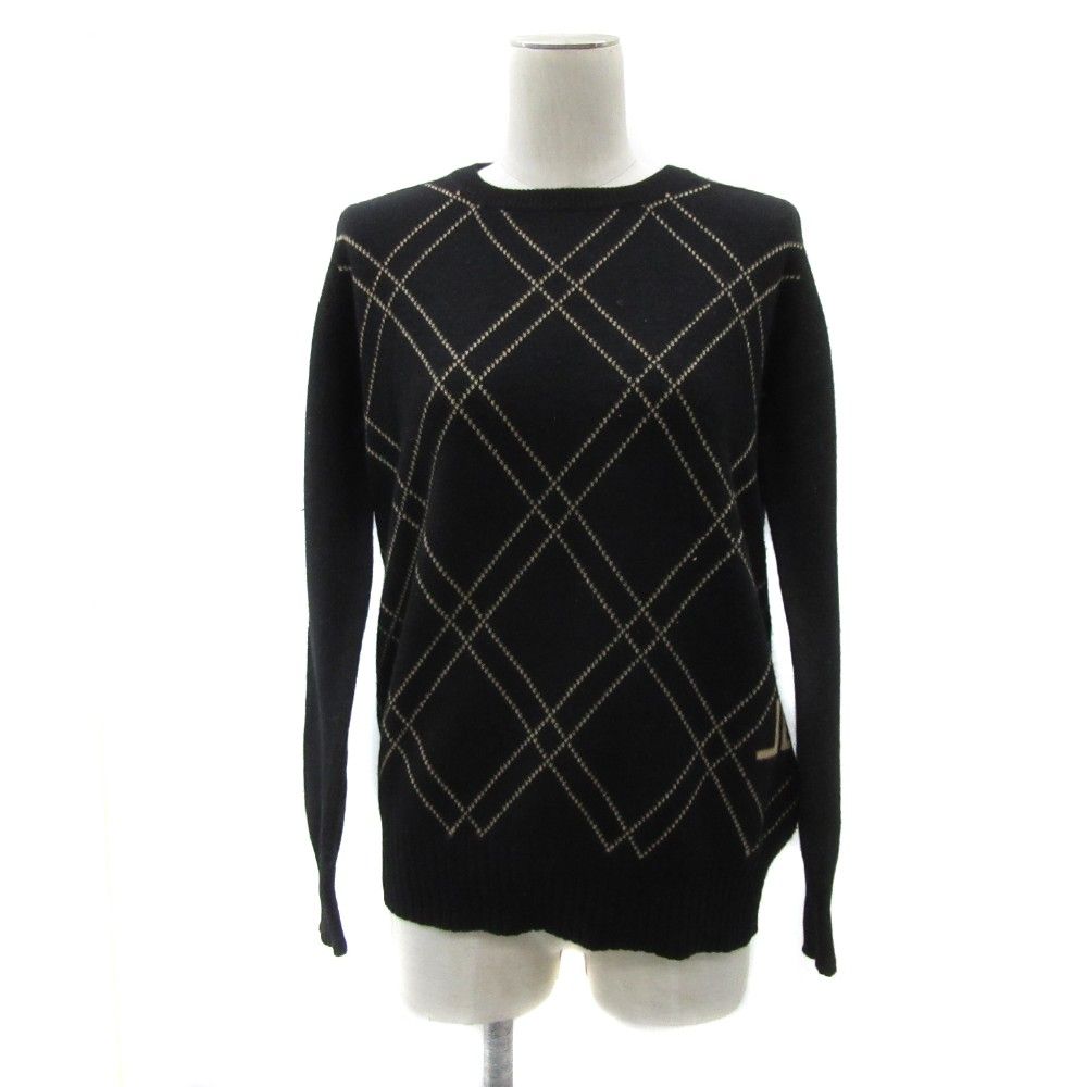 ランバン LANVIN ニット セーター カシミヤ 38 M 黒 ブラック