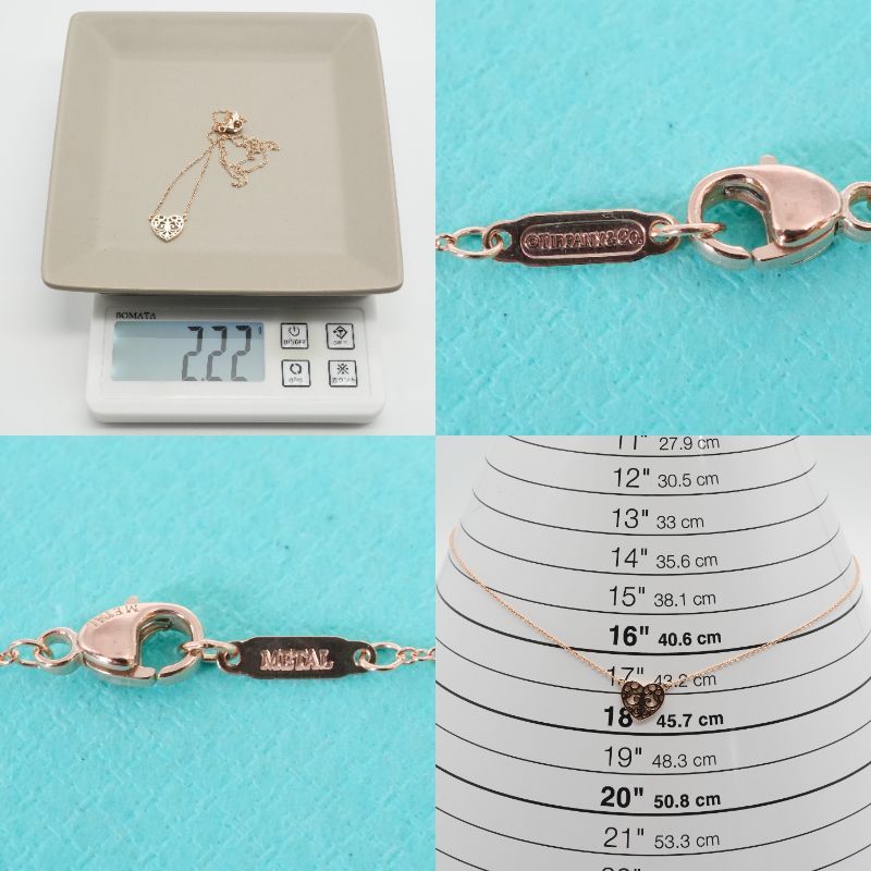 極美品ティファニー エンチャントハート ルベドメタル ネックレス/25