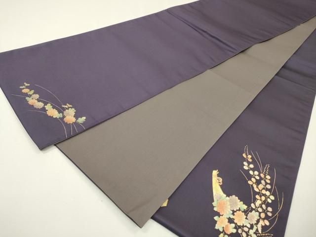 平和屋着物○太鼓柄袋帯 紬地 貝紫幻想 正絹 逸品 DAAY1232ps