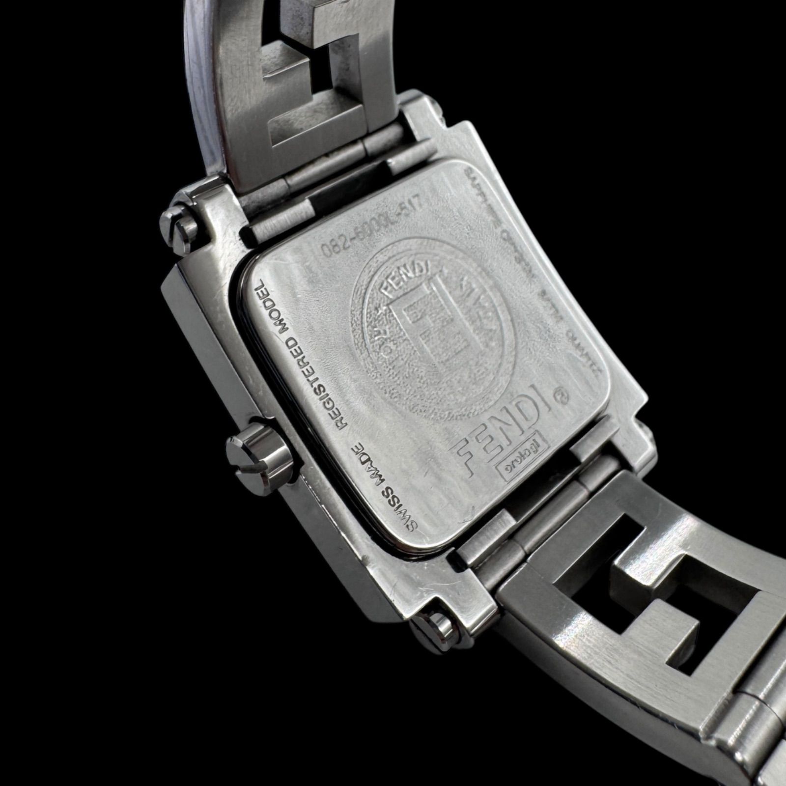 新品電池稼働 FENDI フェンディ オロロジ スクエア ズッカ レディース