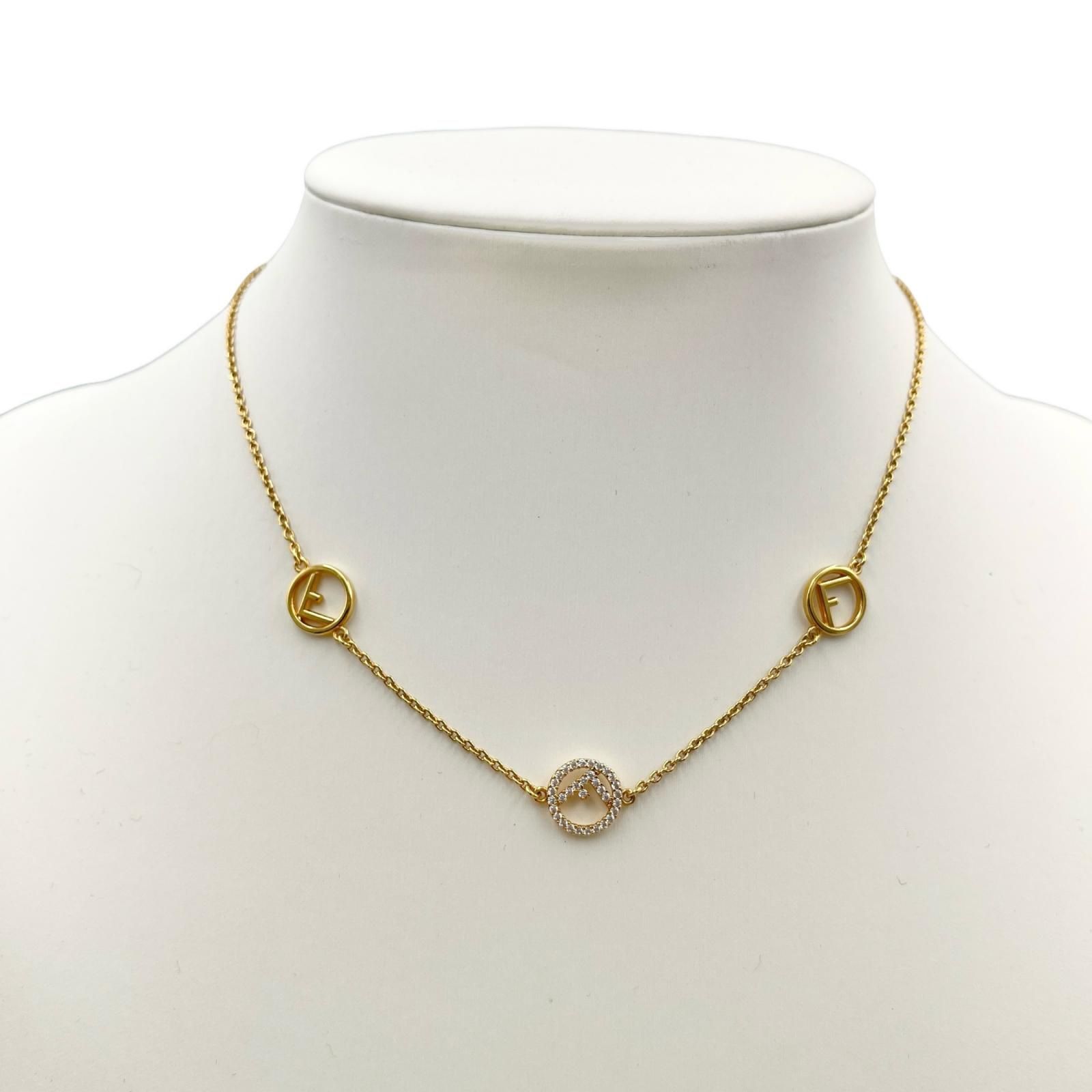 フェンディ FENDI ネックレス エフイズ メタル ゴールド レディース