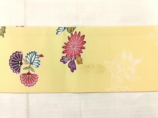 平和屋着物□九寸名古屋帯 型染め 花丸文 逸品 tx1778