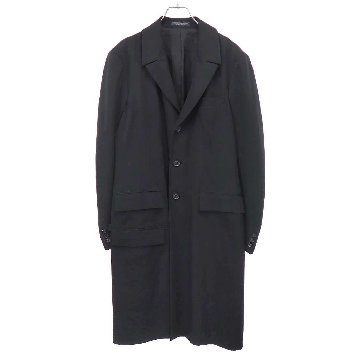 24SS REGULATION Yohji ウールギャバジンドクタージャケット黒 REGULATION Yohji Yamamoto MEN レギュレーション ヨウジヤマモト メン