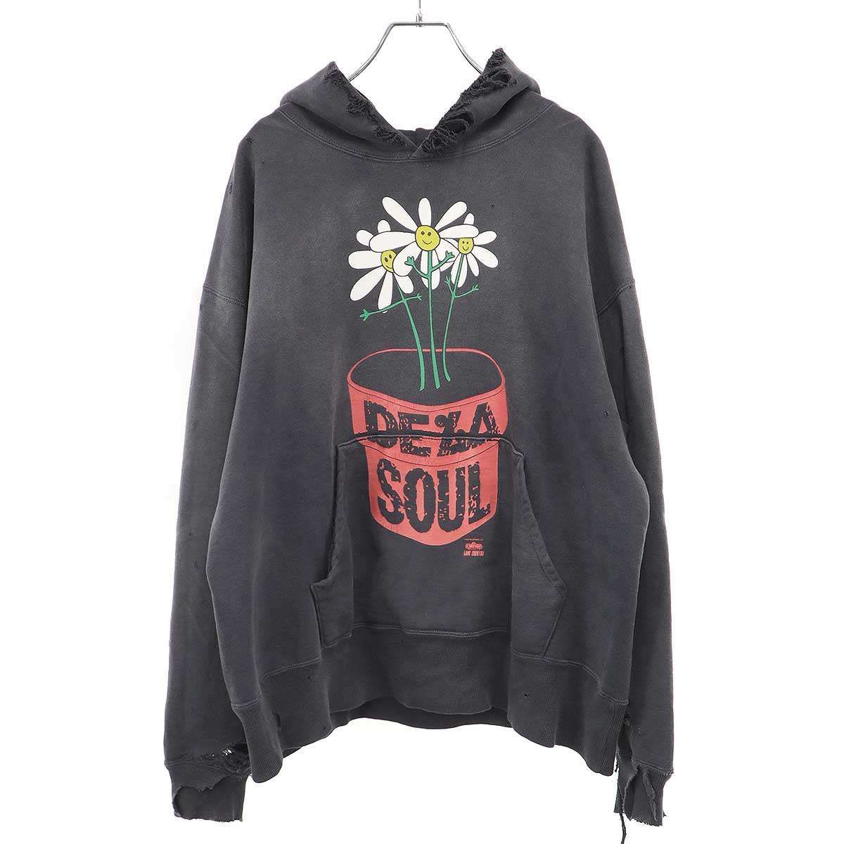 SAINT MICHAEL セントマイケル 25AW DE LA SOUL HOODIE ビンテージ加工 
