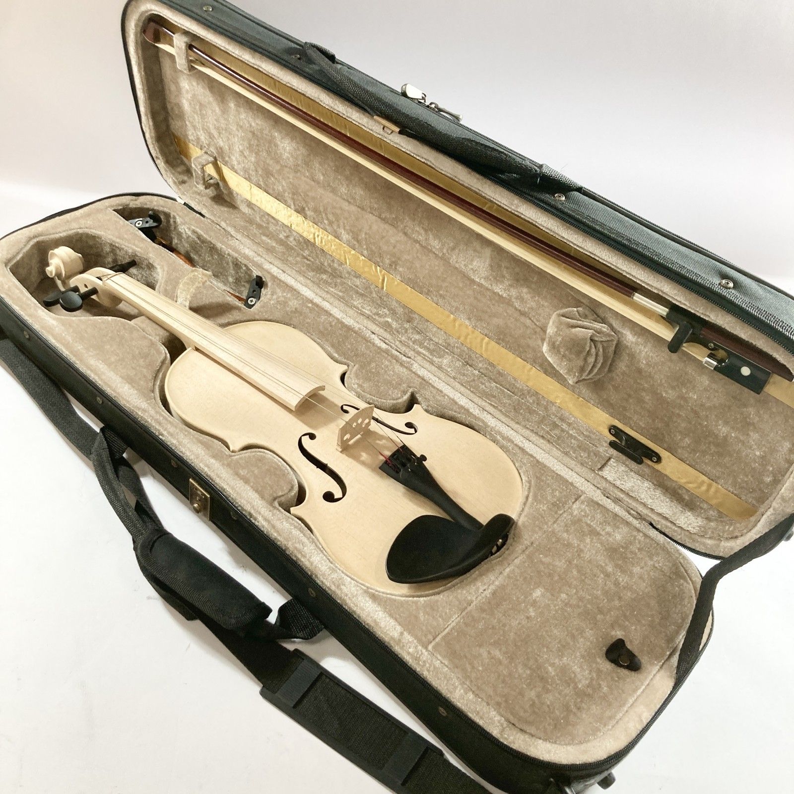 ☆ 希少 白木バイオリン 弦楽器 手作り 詳細不明 全長約60cm 現状品