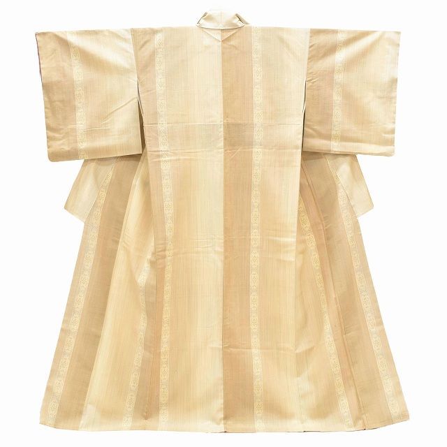 中古】 紅花紬 正絹 リサイクル着物 美品 未使用品 仕立て上がり 裄