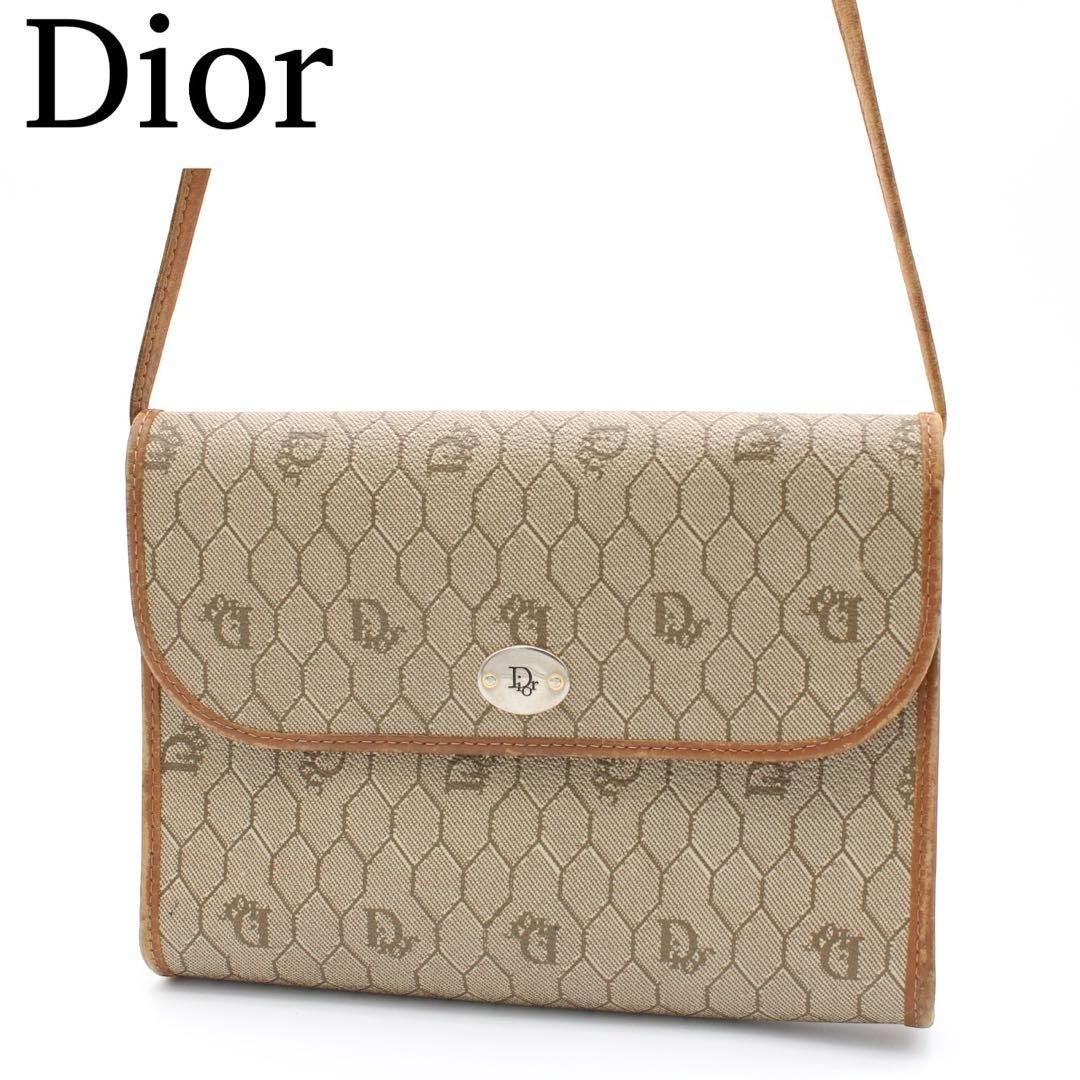 本物 良品 ■クリスチャンディオール■ハニカム 斜めがけショルダーバッグ 良品】Christian 2024 Dior ハニカム柄 ショルダーバッグ 斜めがけ