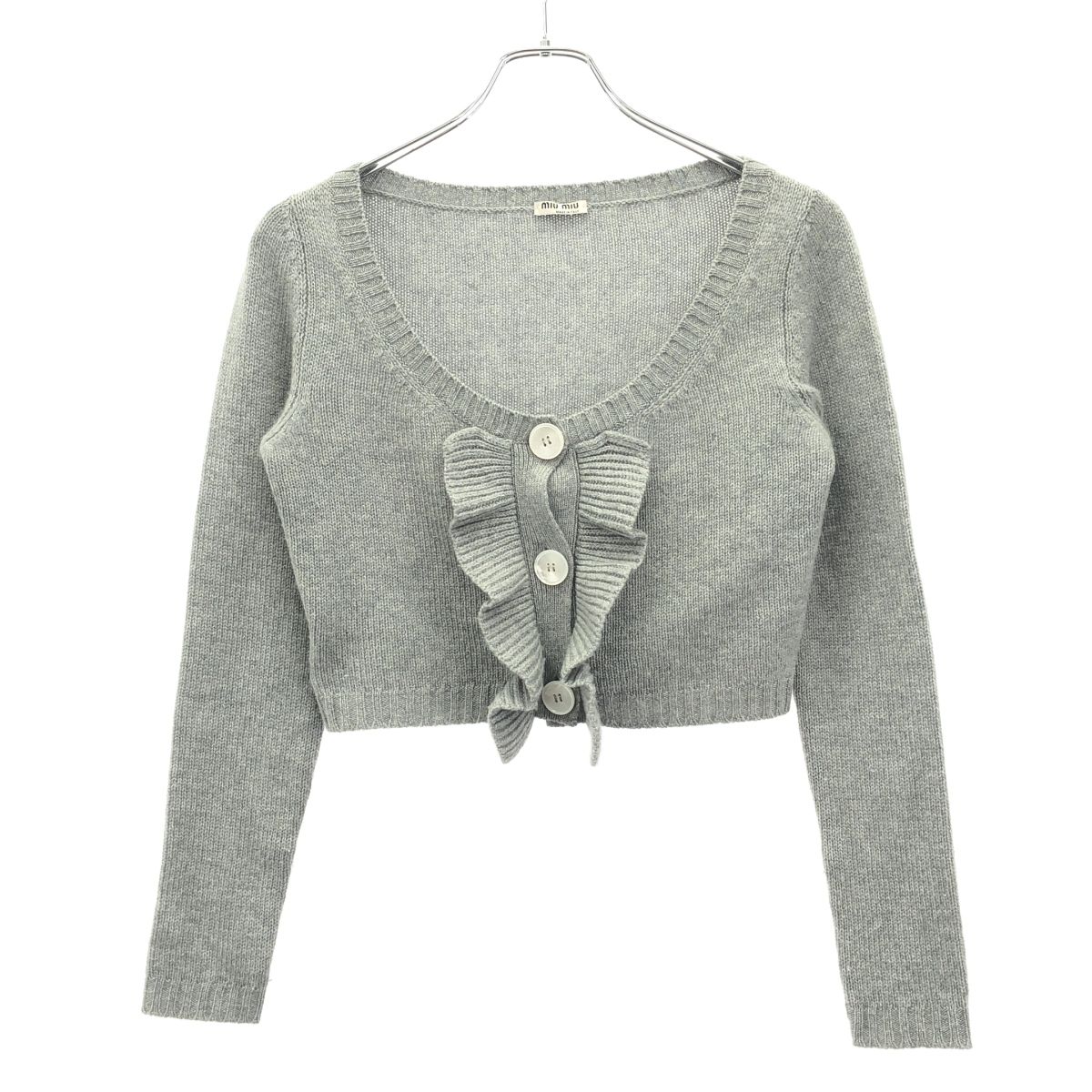 miu miu ミュウミュウ クロップドカシミヤニットトップス MMF258 