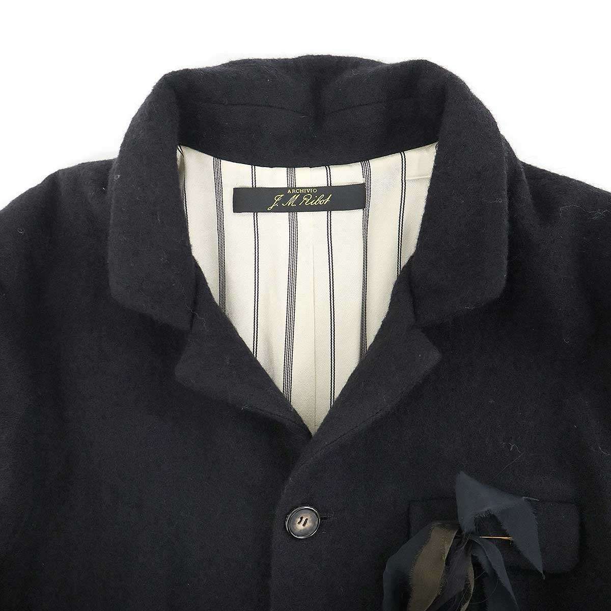 限定値下 ARCHIVIO.J.M.RIBOT アルキビオフードロングコート44 ARCHIVIO J.M. Ribot アルキビオ J.M. リボット ウールロング