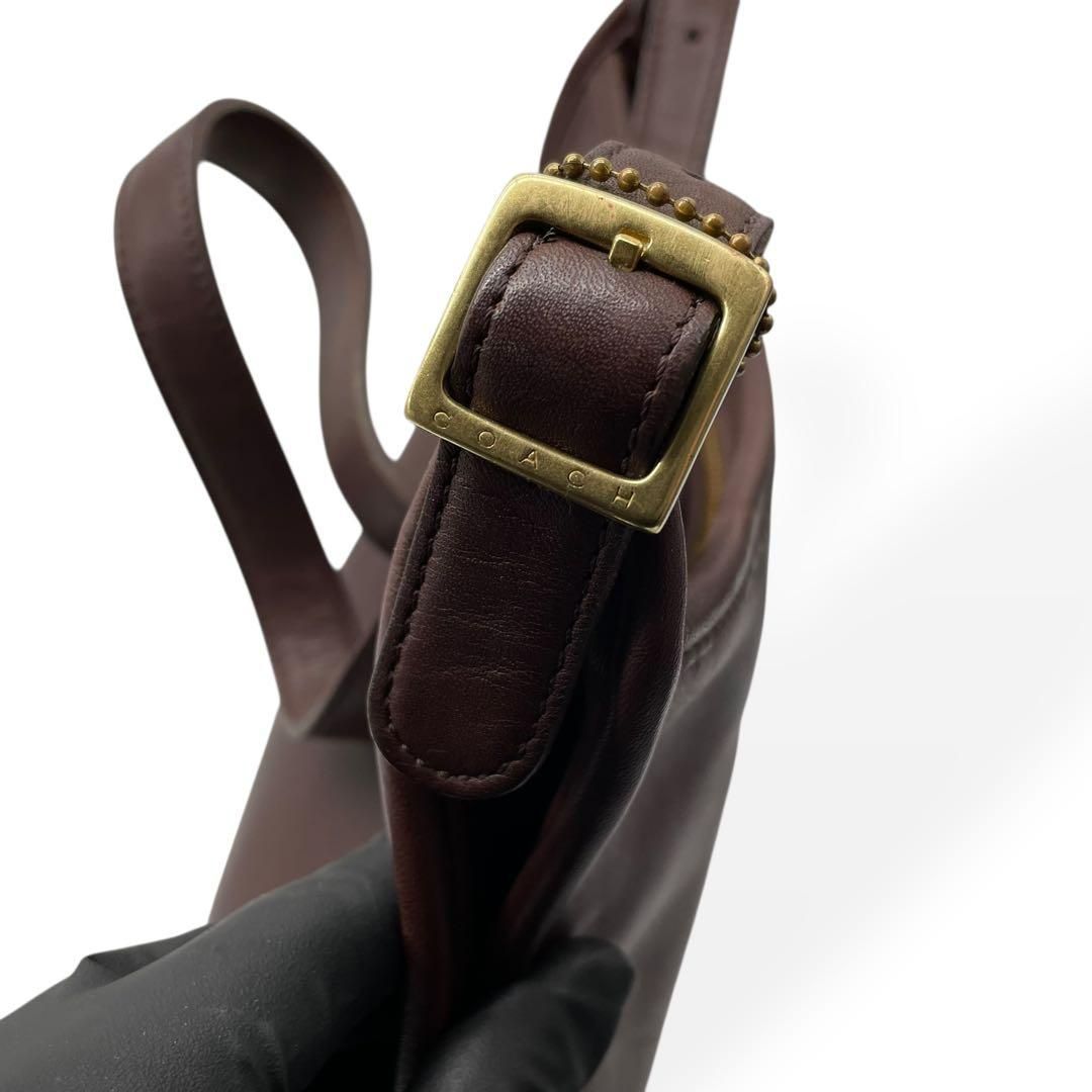 極美品 希少 COACH オールドコーチ ショルダーバッグ 肩掛け ブラウン