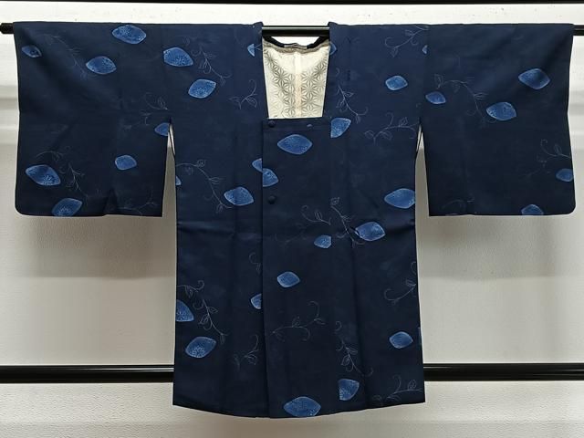 平和屋着物□道行コート 地紋起こし 蔦の葉文 松屋百貨店扱い 正絹