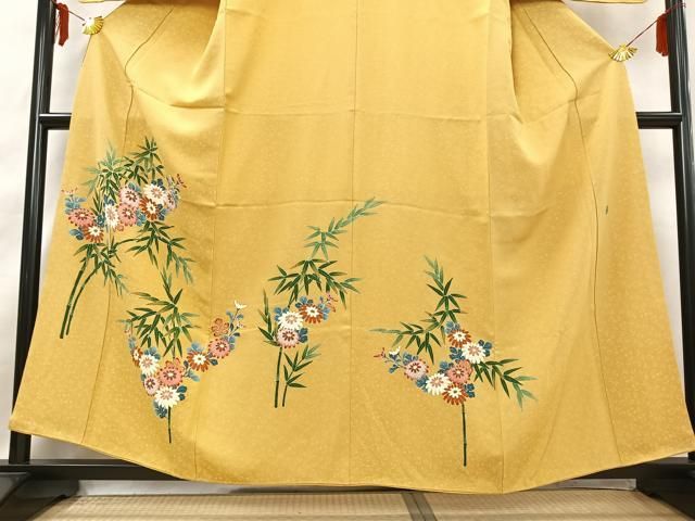 平和屋着物□訪問着 作家物 菊笹文 金彩 正絹 逸品 AABD9243uw - メルカリ