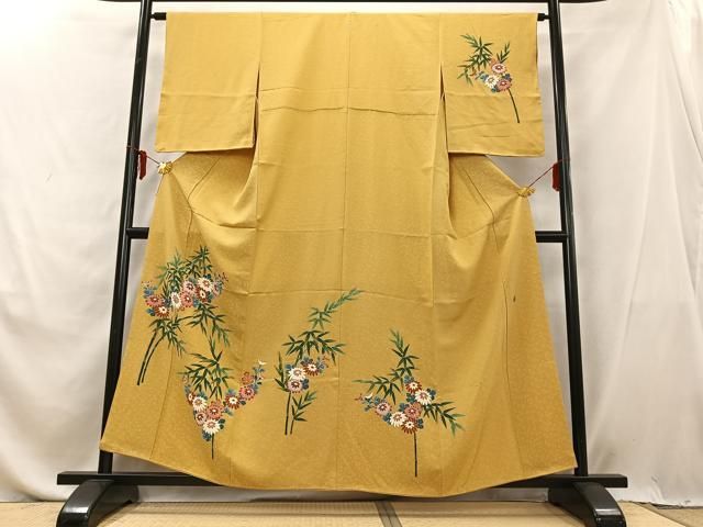 平和屋着物□訪問着 作家物 菊笹文 金彩 正絹 逸品 AABD9243uw - メルカリ