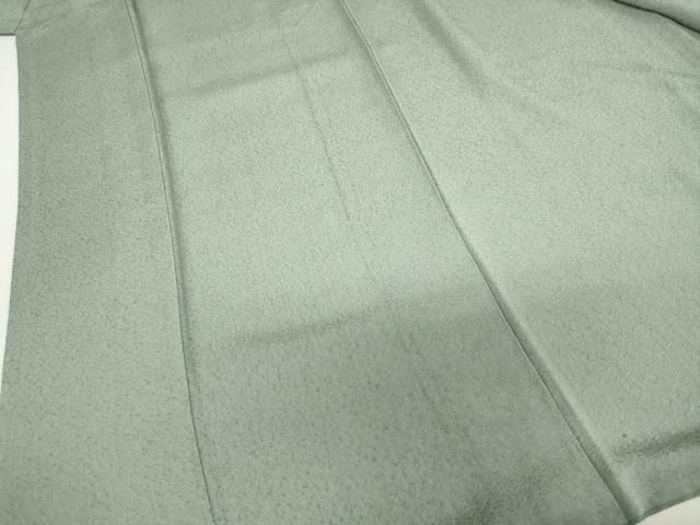 平和屋着物□上質な色無地 霞地紋 ワンポイント 深川鼠色 正絹 逸品