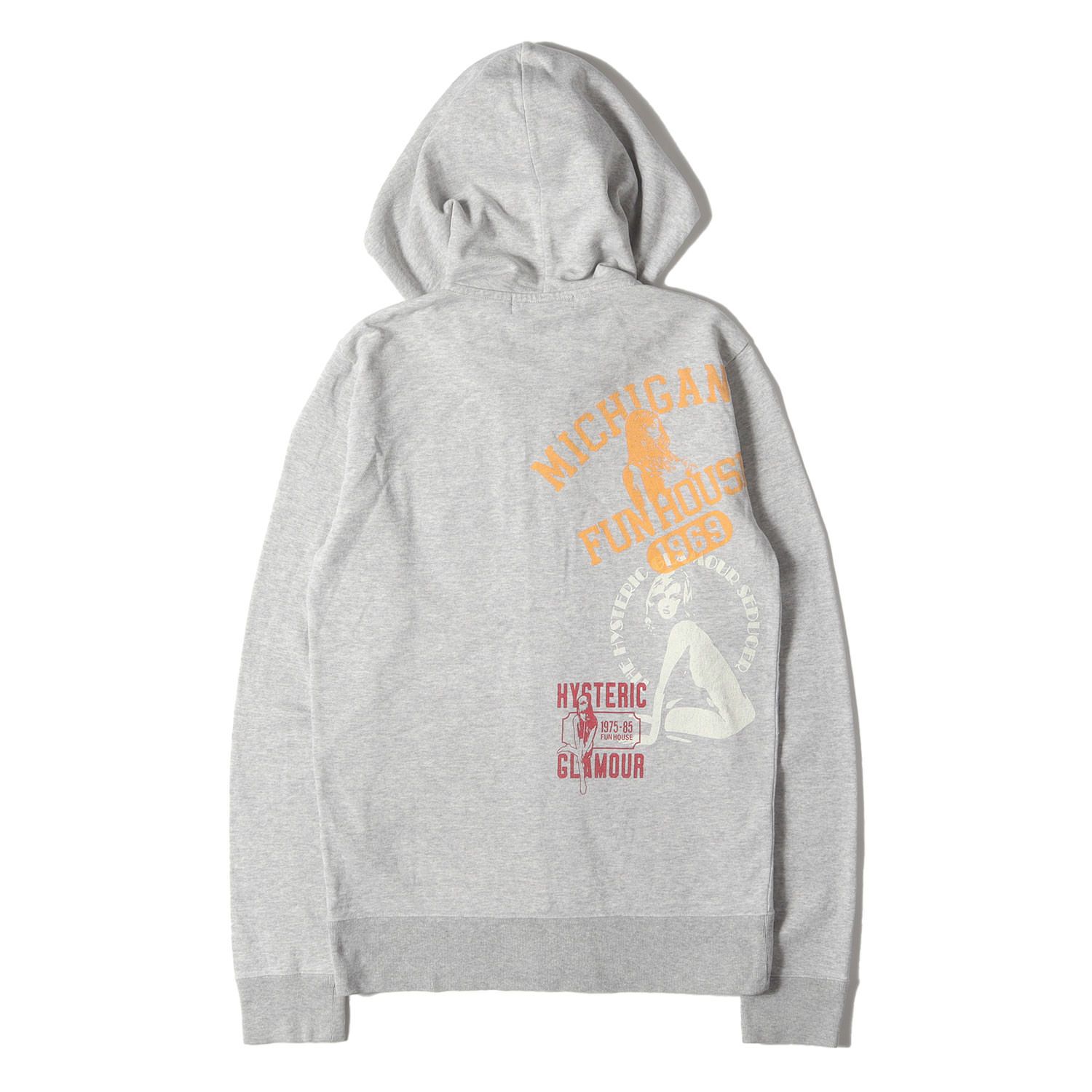 HYSTERIC GLAMOUR ヒステリックグラマー パーカー ヘザーグレー サイズ