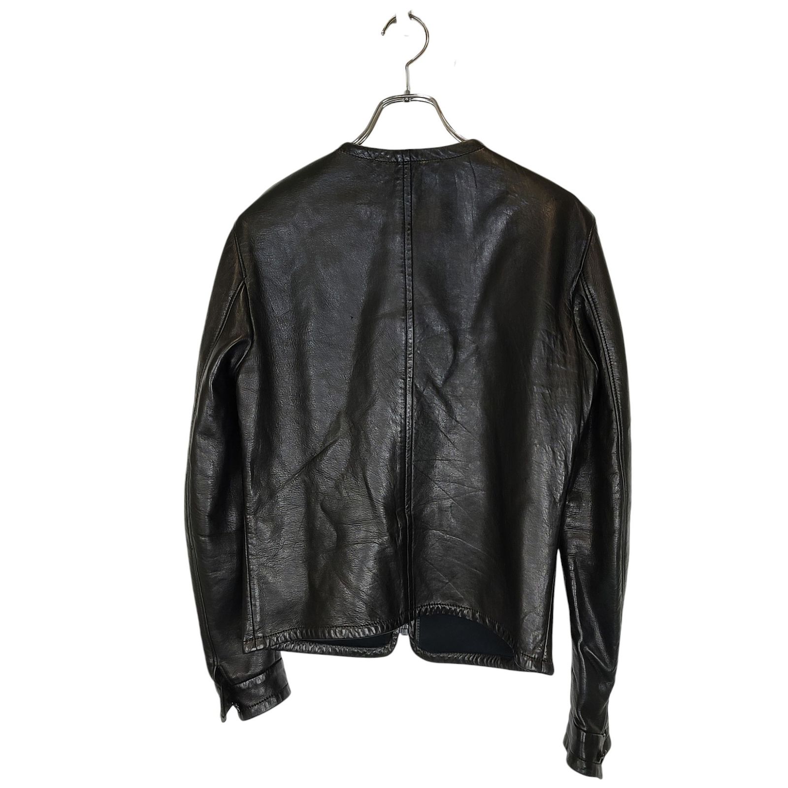 DOLCE&GABBANA ドルチェ&ガッバーナ ノーカラー カラーレス ラムレザー