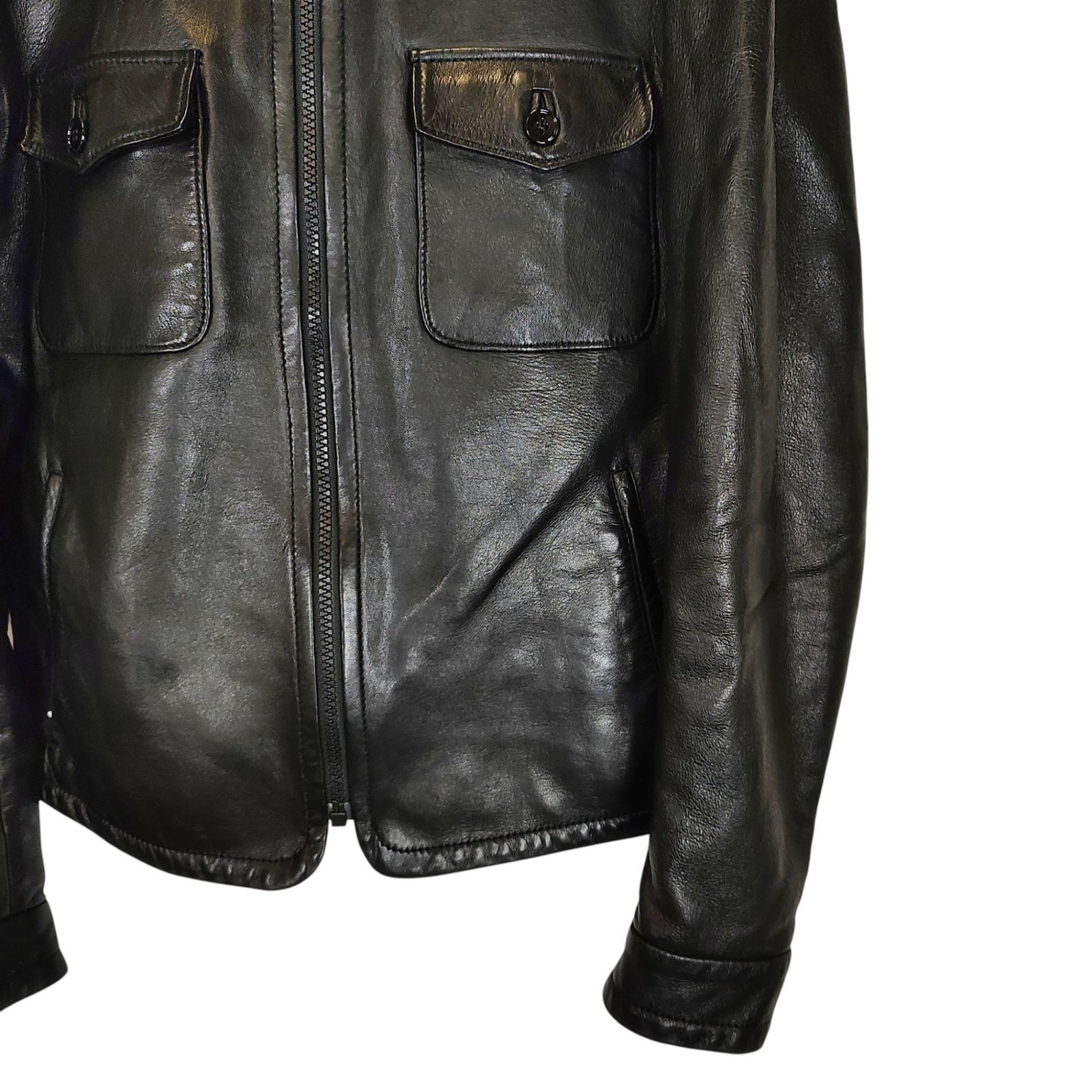 DOLCE&GABBANA ドルチェ&ガッバーナ ノーカラー カラーレス ラムレザー