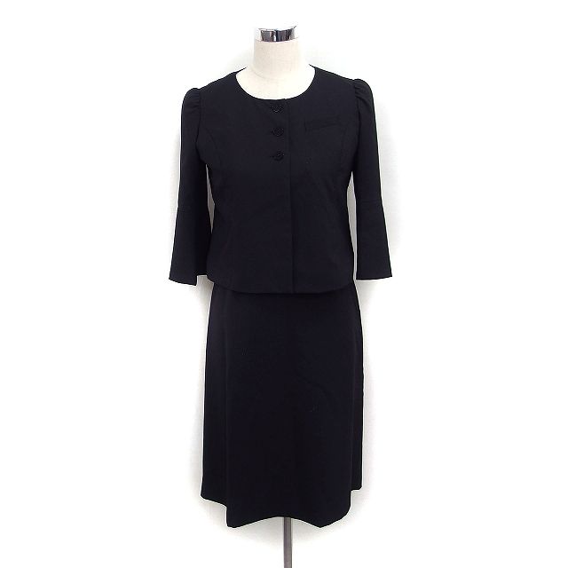 ハロッズ Harrods フォーマル スカートスーツ ノーカラージャケット