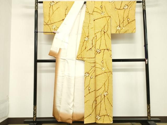 平和屋着物○上質な小紋 舞花文 正絹 逸品 未使用 AABD4722ph 平和屋