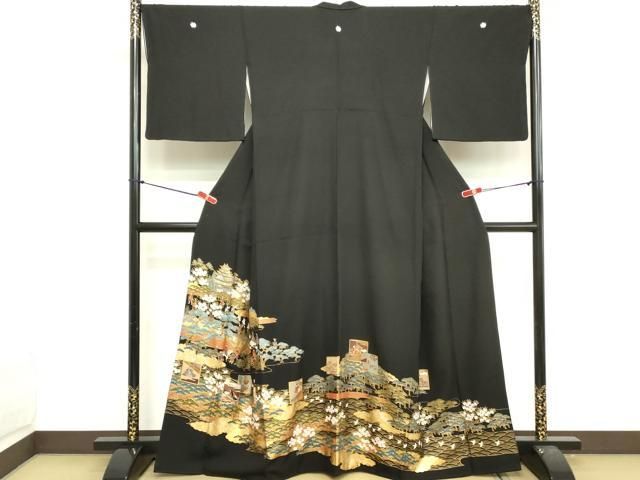 平和屋着物□豪華黒留袖 人物風景文 金彩 正絹 逸品 DABA5264cd - メルカリ