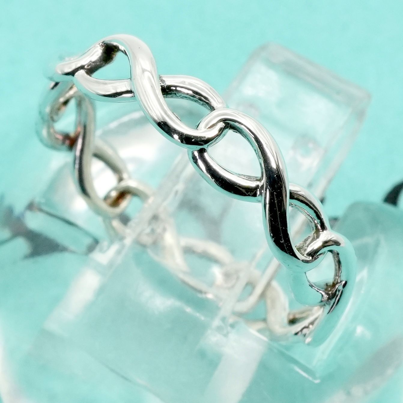 極美品11号ティファニー インフィニティバンド リング シルバー/25