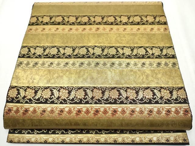 平和屋着物○西陣織 陰山織物謹製 箔屋清兵衛 六通柄袋帯 名物裂間道