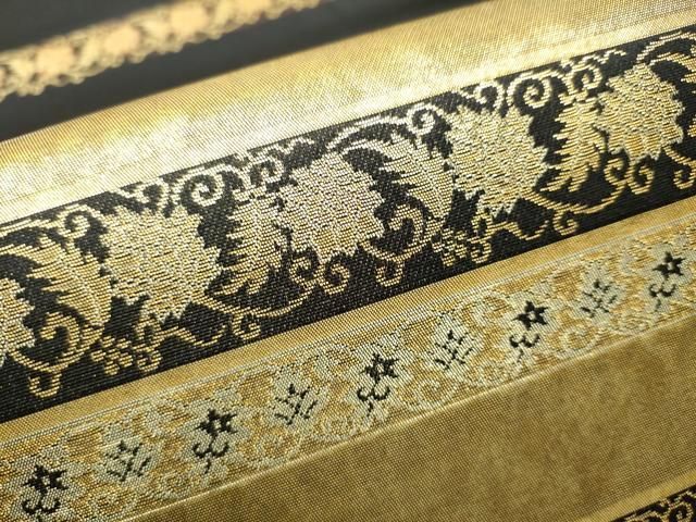 平和屋着物○西陣織 陰山織物謹製 箔屋清兵衛 六通柄袋帯 名物裂間道